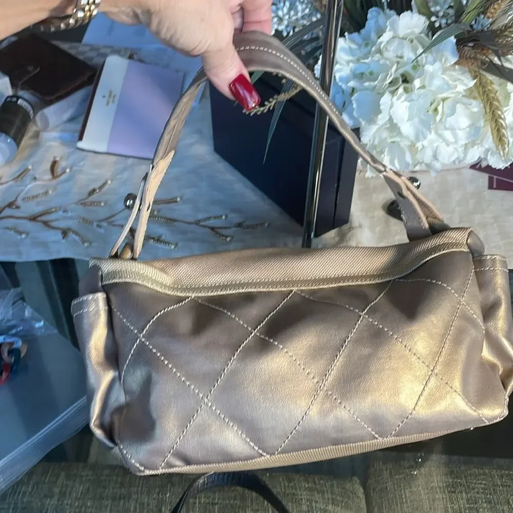 CHANEL Beige Quilted Shoulder Bag